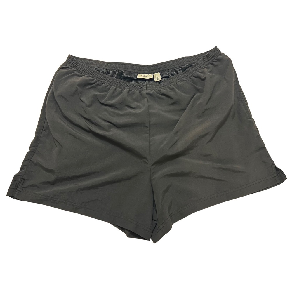 L.L. Bean Mens Black Running Shorts‎ Size Large Lightweight Athletic Gym Workout - Picture 7 of 10